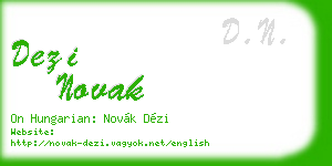 dezi novak business card