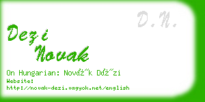 dezi novak business card